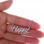 Happy Name Necklace Gold Silver and Rose Gold for Women