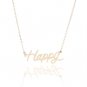 Happy Name Necklace Gold Silver and Rose Gold for Women