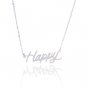 Happy Name Necklace Gold Silver and Rose Gold for Women