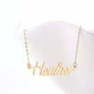 Heather Name Necklace Gold Silver and Rose Gold for Women