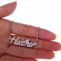 Heather Name Necklace Gold Silver and Rose Gold for Women