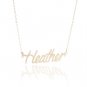Heather Name Necklace Gold Silver and Rose Gold for Women