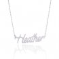 Heather Name Necklace Gold Silver and Rose Gold for Women