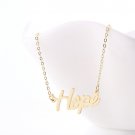 Hope Name Necklace Gold Silver and Rose Gold for Women