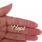 Hope Name Necklace Gold Silver and Rose Gold for Women
