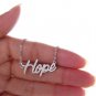 Hope Name Necklace Gold Silver and Rose Gold for Women