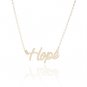 Hope Name Necklace Gold Silver and Rose Gold for Women