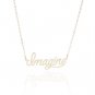 Imagine Name Necklace Gold Silver and Rose Gold for Women