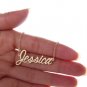 Jessica Name Necklace Gold Silver and Rose Gold for Women