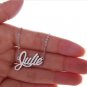 Julie Name Necklace Gold Silver and Rose Gold for Women