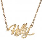 Kelly Name Necklace Gold Silver and Rose Gold for Women