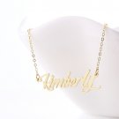 Kimberly Name Necklace Gold Silver and Rose Gold for Women