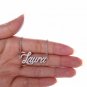 Laura Name Necklace Gold Silver and Rose Gold for Women