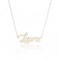 Laura Name Necklace Gold Silver and Rose Gold for Women