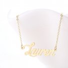 Lauren Name Necklace Gold Silver and Rose Gold for Women