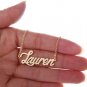 Lauren Name Necklace Gold Silver and Rose Gold for Women