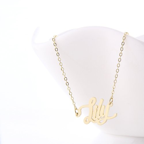 Lily Name Necklace Gold Silver and Rose Gold for Women