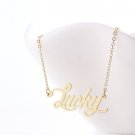 Lucky Name Necklace Gold Silver and Rose Gold for Women