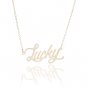 Lucky Name Necklace Gold Silver and Rose Gold for Women