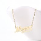 Megan Name Necklace Gold Silver and Rose Gold for Women
