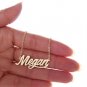Megan Name Necklace Gold Silver and Rose Gold for Women