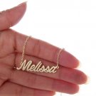 Melissa Name Necklace Gold Silver and Rose Gold for Women
