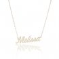Melissa Name Necklace Gold Silver and Rose Gold for Women