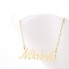 Michelle Name Necklace Gold Silver and Rose Gold for Women