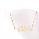 Olivia Name Necklace Gold Silver and Rose Gold for Women