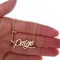 Paige Name Necklace Gold Silver and Rose Gold for Women