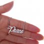 Peace Name Necklace Gold Silver and Rose Gold for Women
