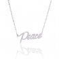 Peace Name Necklace Gold Silver and Rose Gold for Women