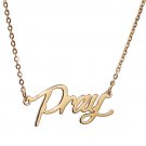 Pray Name Necklace Gold Silver and Rose Gold for Women