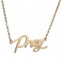 Pray Name Necklace Gold Silver and Rose Gold for Women