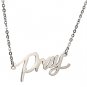Pray Name Necklace Gold Silver and Rose Gold for Women