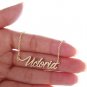 Victoria Name Necklace Gold Silver and Rose Gold for Women