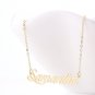 Samantha Name Necklace Gold Silver and Rose Gold for Women