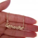 Samantha Name Necklace Gold Silver and Rose Gold for Women