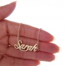 Sarah Name Necklace Gold Silver and Rose Gold for Women