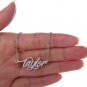 Taylor Name Necklace Gold Silver and Rose Gold for Women