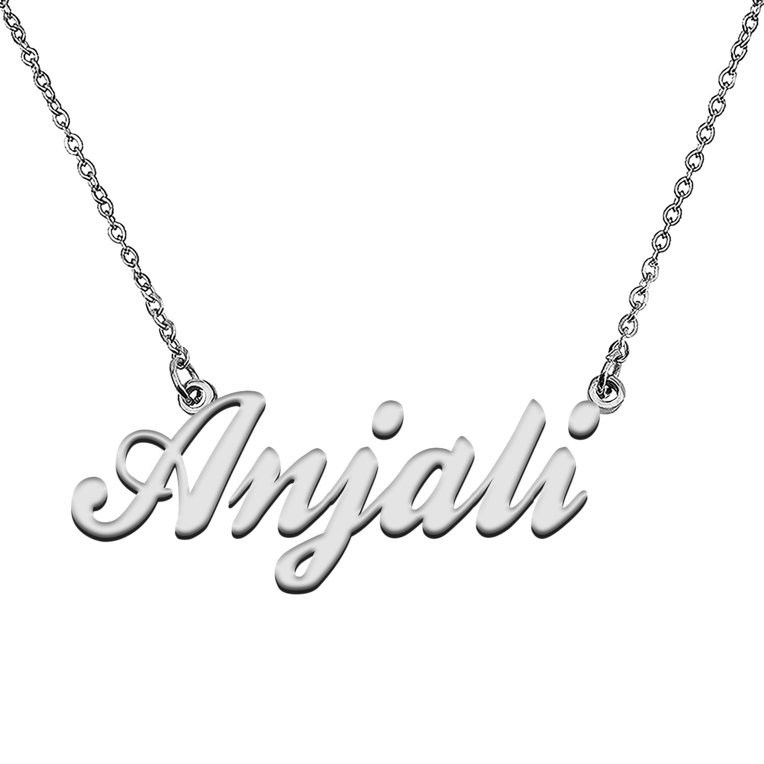 Custom Made Any Name Necklace Anjali Stainless Steel Jewelry for Mother