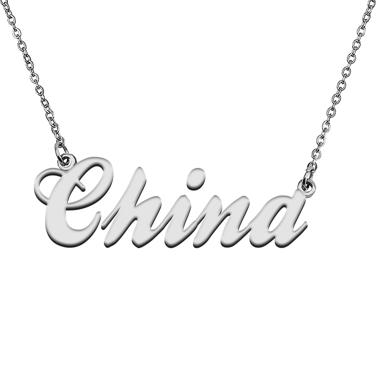 Custom Made Any Name Necklace China Stainless Steel Jewelry for Mother