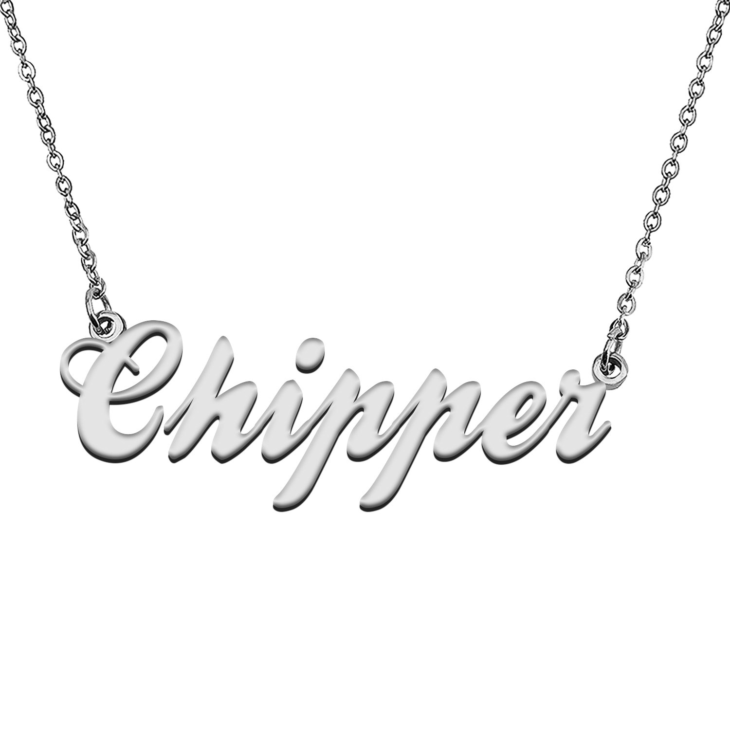Custom Made Any Name Necklace Chipper Stainless Steel Jewelry for Mother