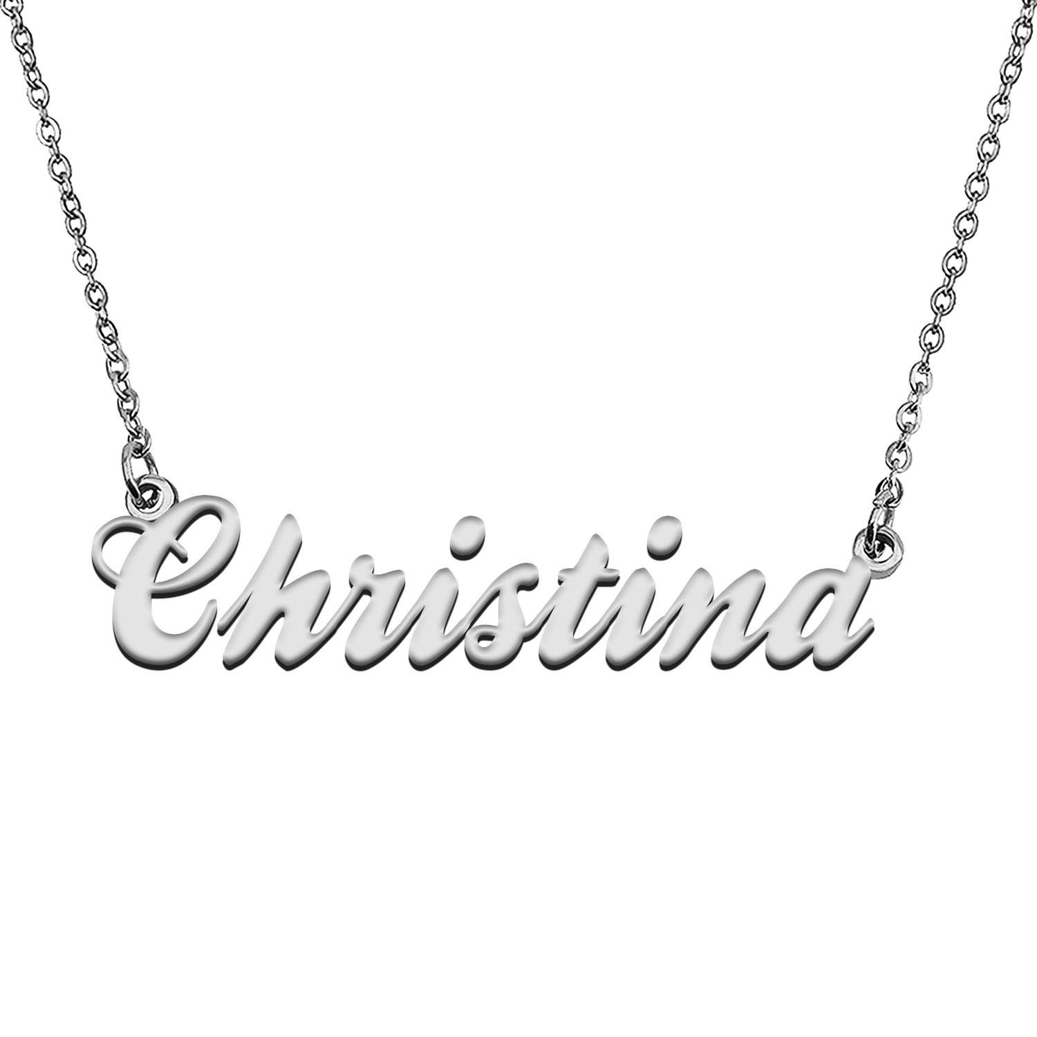 Custom Made Any Name Necklace Christina Stainless Steel Jewelry for Mother