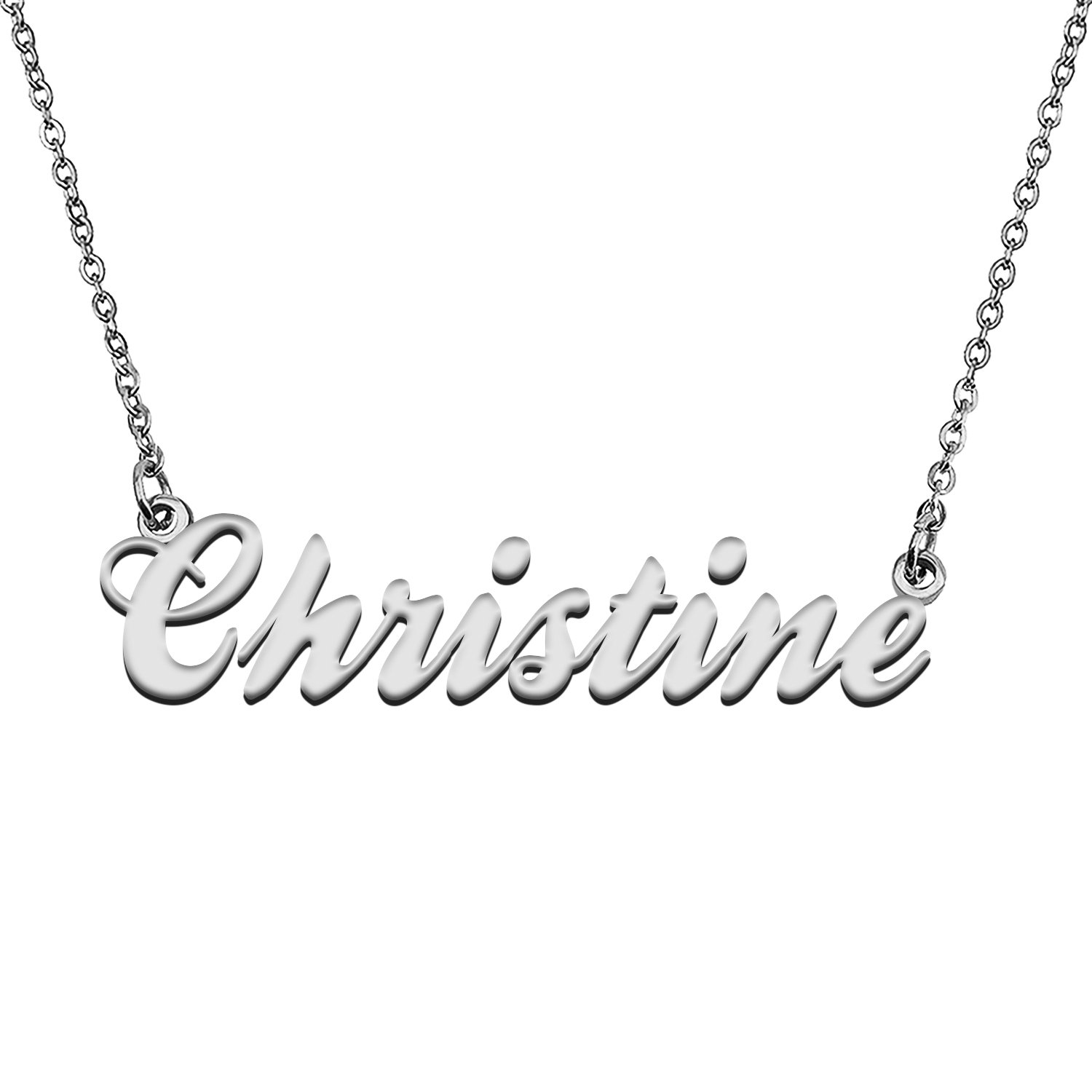 Custom Made Any Name Necklace Christine Stainless Steel Jewelry for Mother
