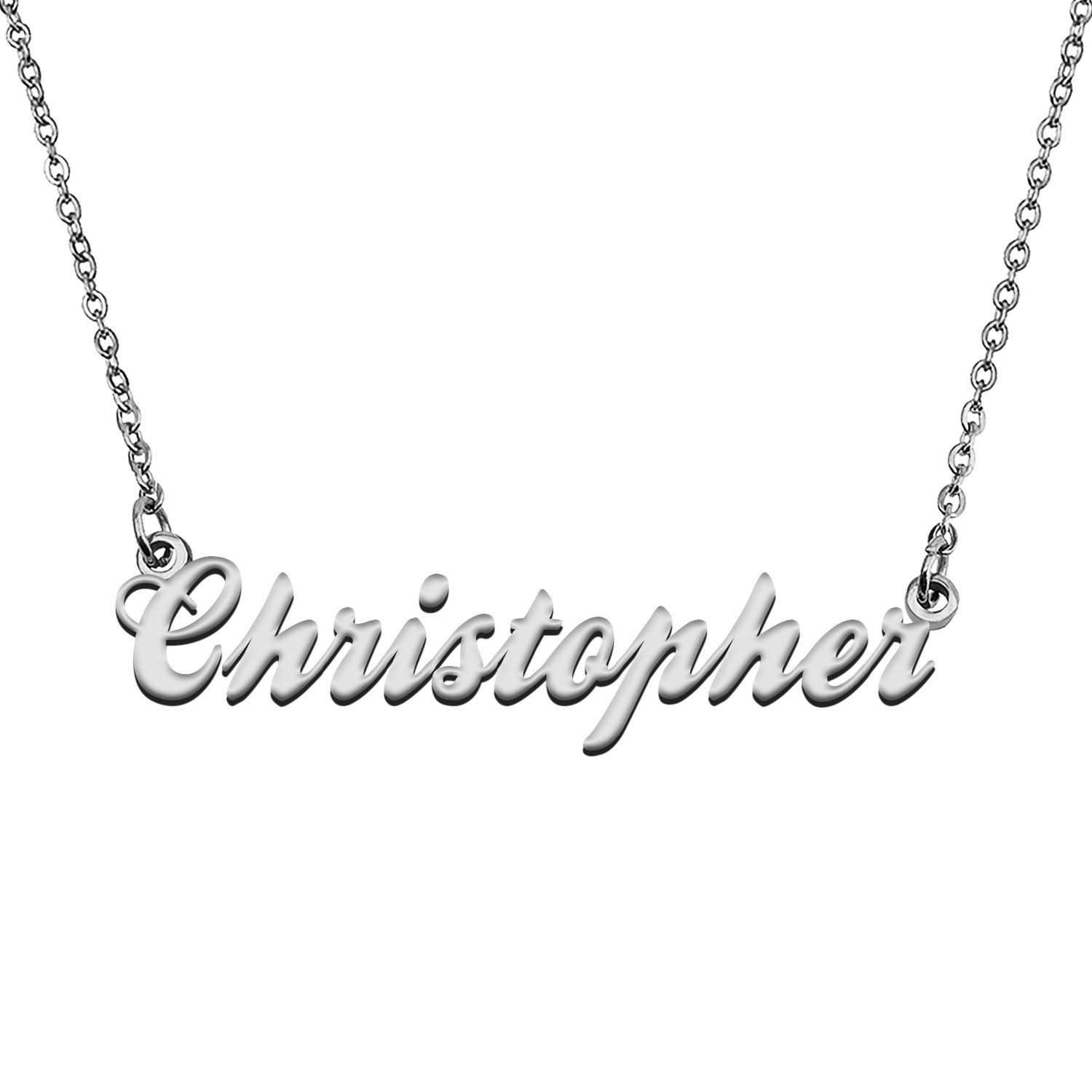 Custom Made Any Name Necklace Christopher Stainless Steel Jewelry for Mother