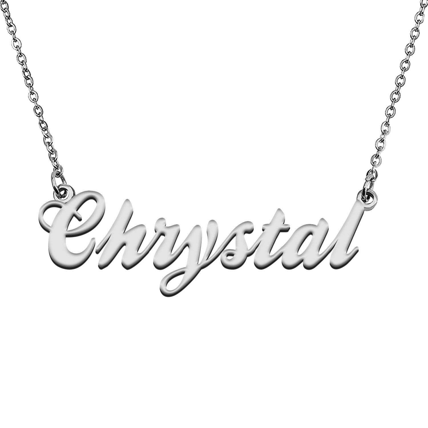 Custom Made Any Name Necklace Chrystal Stainless Steel Jewelry for Mother
