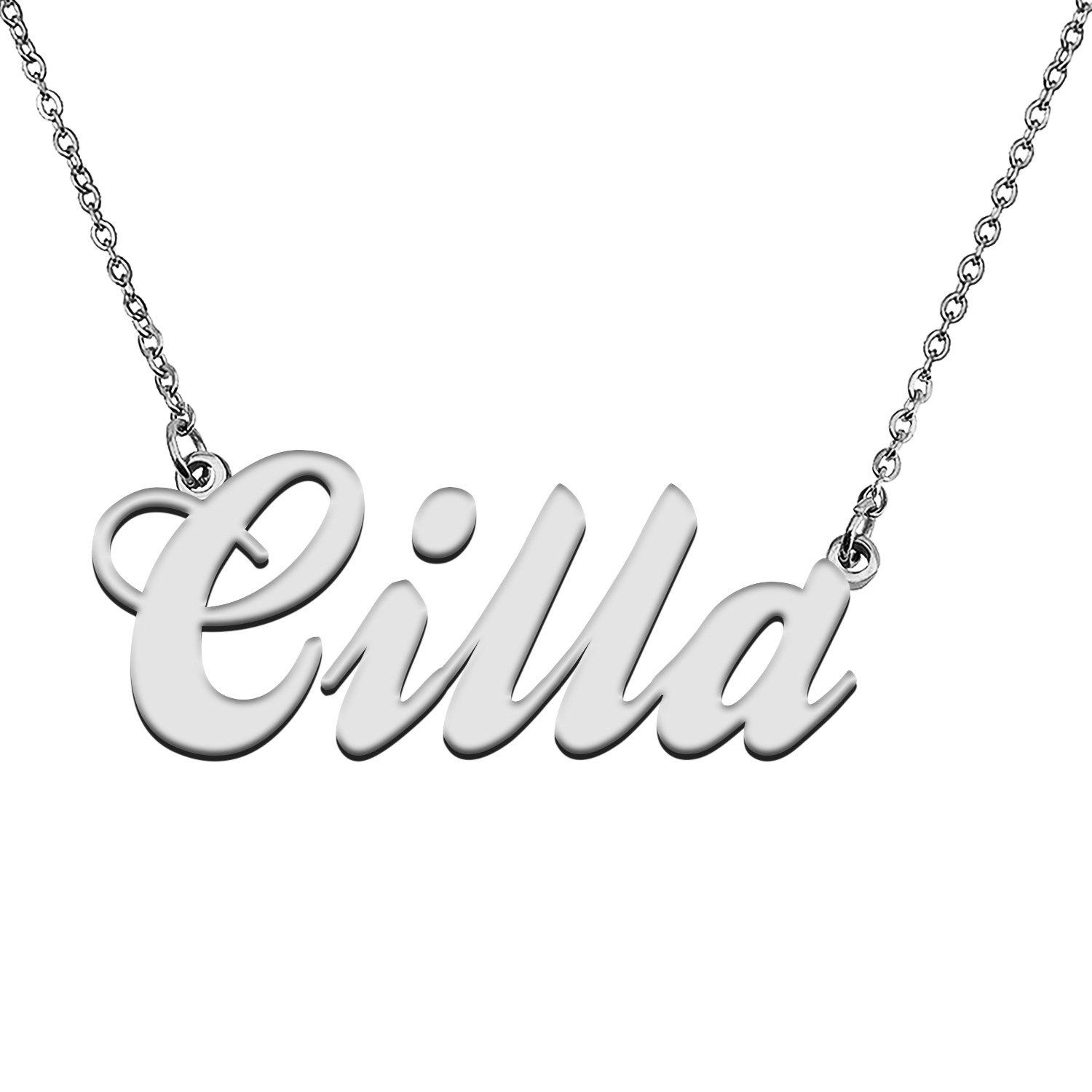 Custom Made Any Name Necklace Cilla Stainless Steel Jewelry for Mother