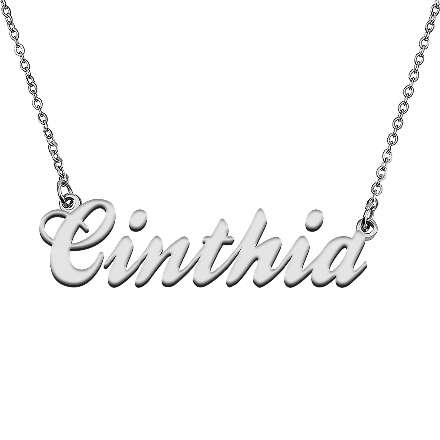 Custom Made Any Name Necklace Cinthia Stainless Steel Jewelry for Mother