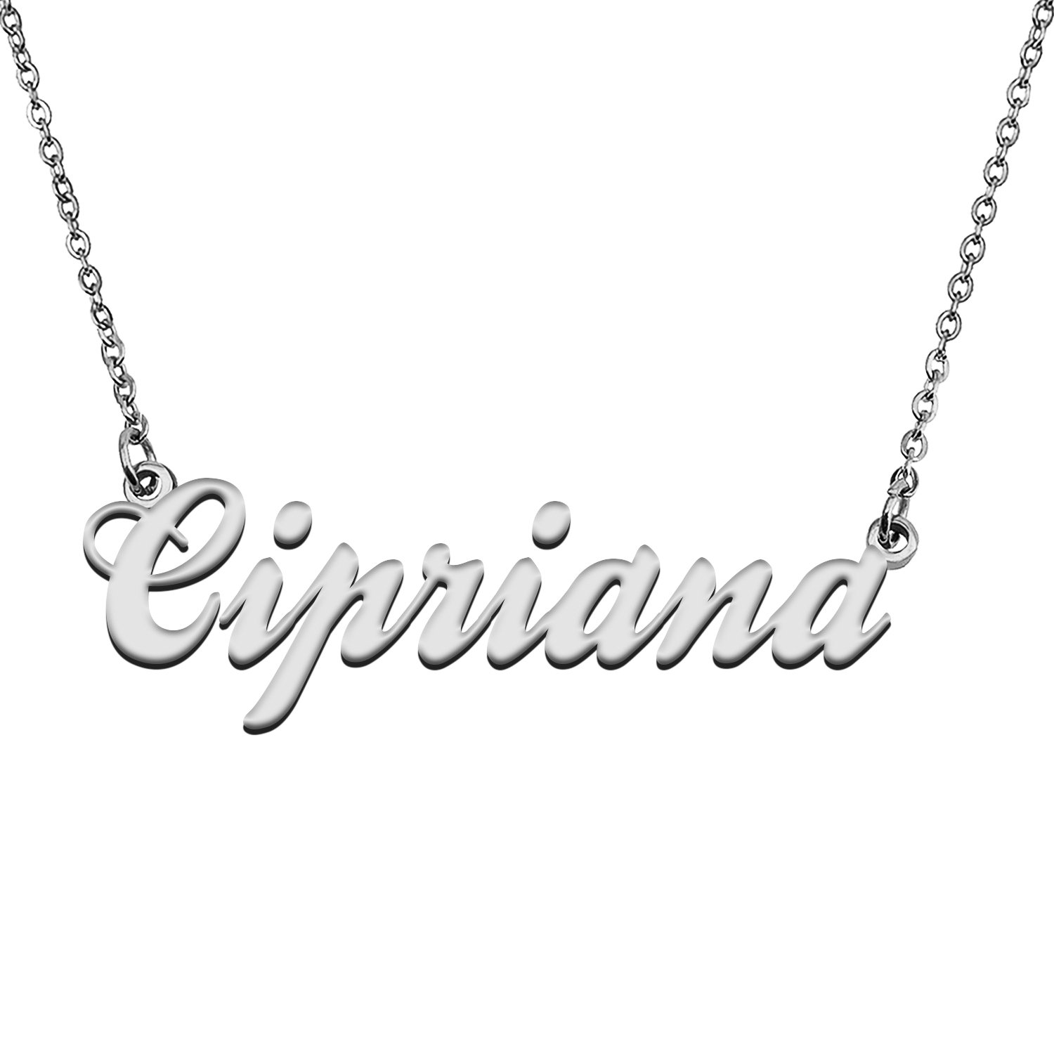 Custom Made Any Name Necklace Cipriana Stainless Steel Jewelry for Mother